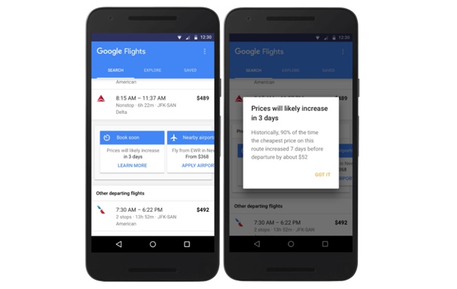Google اپلیکیشن جدید خود با نام Flights را معرفی کرد