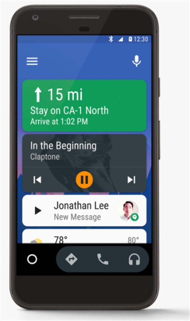 Google سرویس Android Auto را به گوشی‌ خود آورد