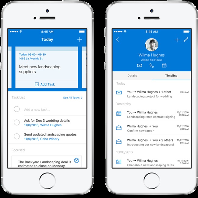 Outlook دارای سامانه‌ی مدیریت مشتری می‌گردد