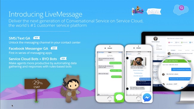 ابزار LiveMessage شرکت Salesforce برای نمایندگان سرویس‌ها راه‌اندازی شد