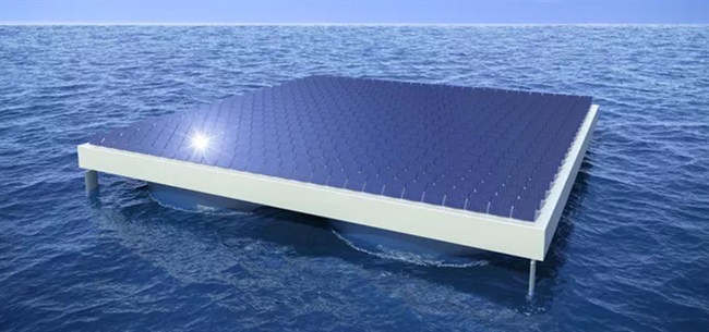 این پلتفرم موج ران بزرگ انرژی خورشیدی را به دریا میبرد