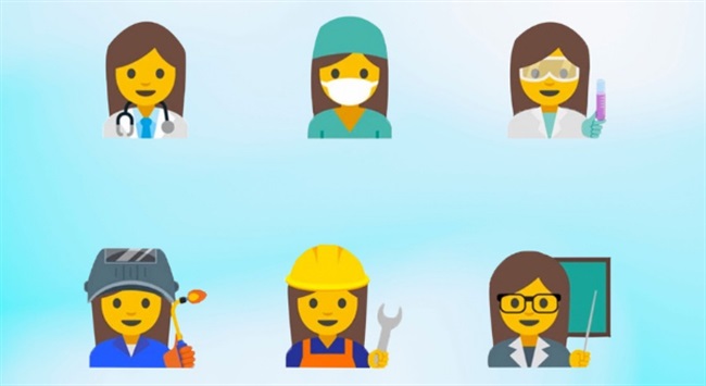 گوگل 13 شکلک جدید می سازد که نشان دهنده ی زنان کار هستند