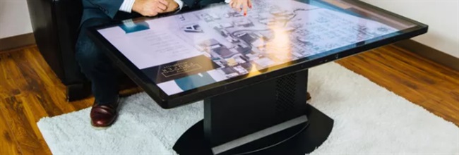 میز قهوه‌خوری چندلمسی با کیفیت 4K که از اشیاء «قابل لمس» پشتیبانی می‌کند