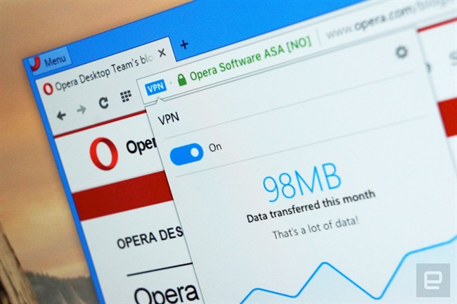 مرورگر Opera مجهز به VPN در حال حاضر برای همه ی افراد موجود می باشد