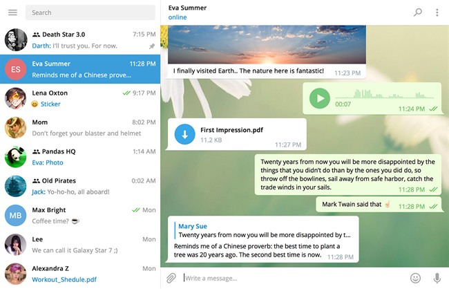 به‌روزرسانی نسخه‌ی دسکتاپ Telegram با ظاهری جدید