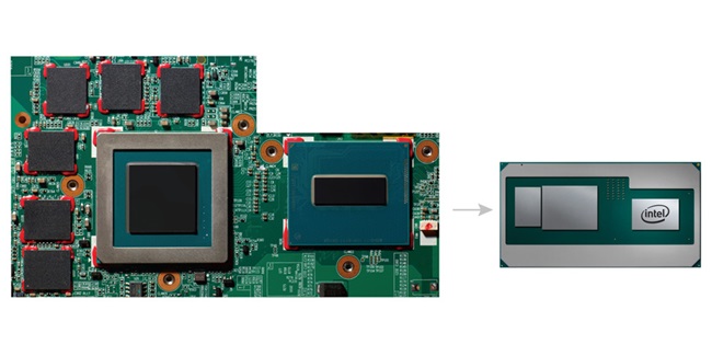 Intel تراشه‌های گرافیکی AMD و بخش‌های RAM و CPU را در یک ماژول فشرده می‌کند