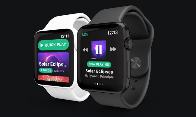 انتشار نسخه‌ای از Spotify برای Apple Watch