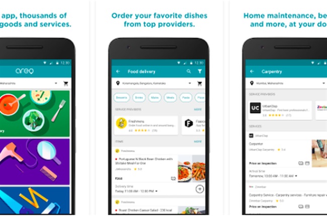 سرویس تحویل غذای Google در هند