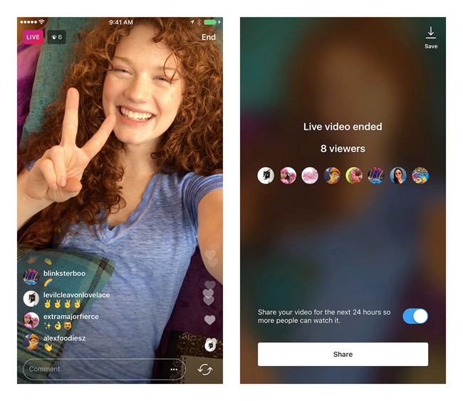 Instagram امکان بازپخش ویدئوهای زنده را تا 24 ساعت به Stories افزود