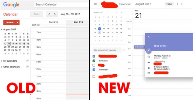 Google در حال آزمایش رابط کاربری جدید Calendar