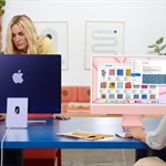 اپل آی‌مک‌ها را با طراحی و رنگ‌بندی جدید و پردازنده اپل سیلیکون رونمایی کرد‌