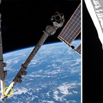 بازوی رباتیک ایستگاه فضایی بین‌المللی در برخورد با یک زباله فضایی آسیب دید